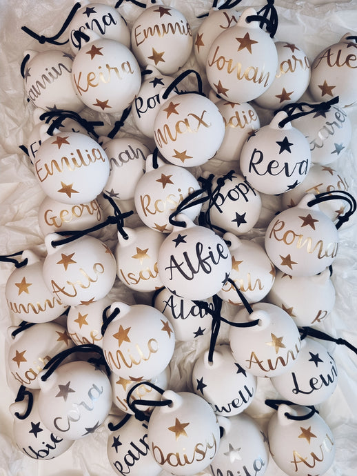 Personalised Ceramic Christmas Bauble