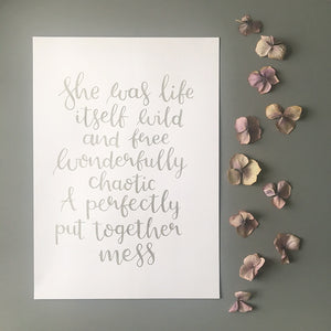 Gold/Silver Custom Lettered Wall Art