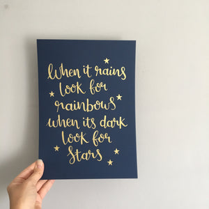 Gold/Silver Custom Lettered Wall Art