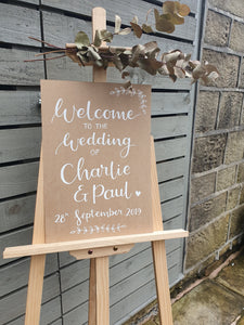 Wedding Welcome sign