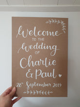 Load image into Gallery viewer, Wedding Welcome sign