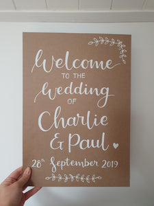Wedding Welcome sign
