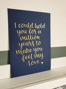 Gold/Silver Custom Lettered Wall Art