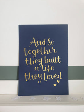 Gold/Silver Custom Lettered Wall Art