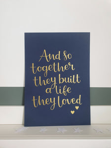 Gold/Silver Custom Lettered Wall Art