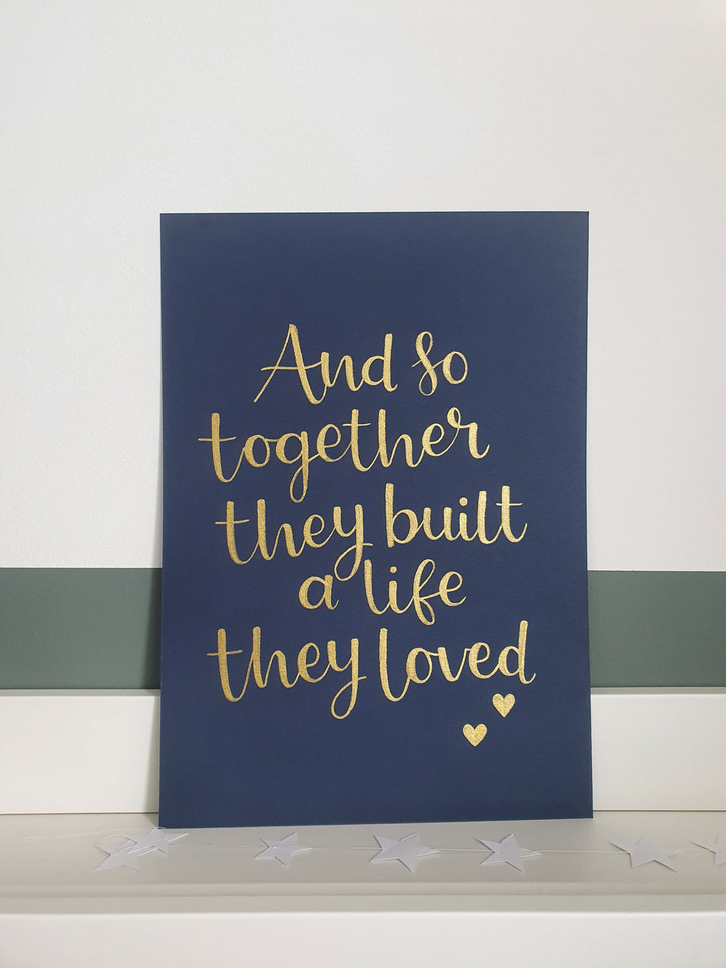 Gold/Silver Custom Lettered Wall Art