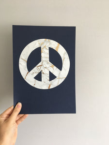 Peace sign wall art