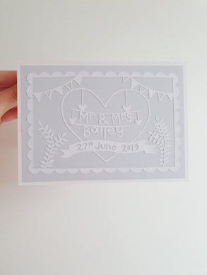 Personalised Wedding Card