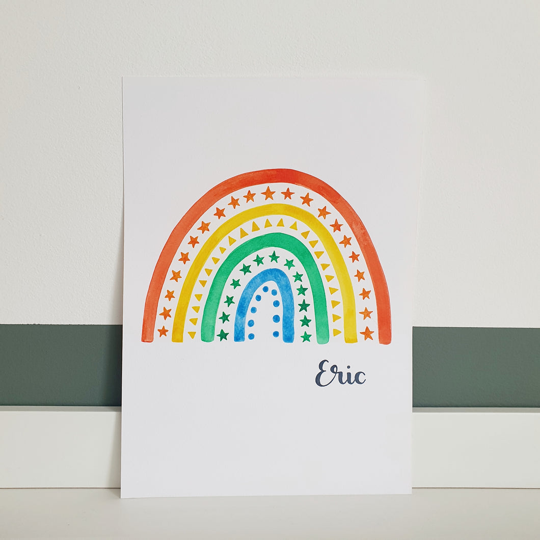 Personalised Watercolour Rainbow