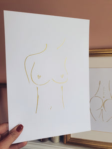 Delicate Female Line Drawings