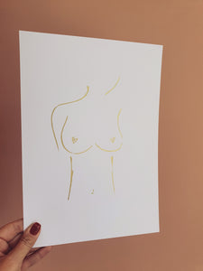 Delicate Female Line Drawings