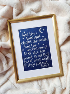 Gold/Silver Custom Lettered Wall Art