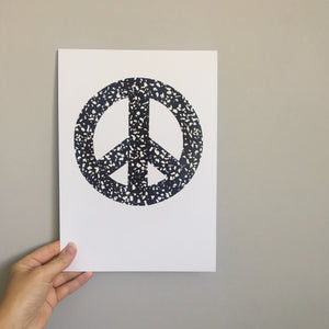 Peace sign wall art
