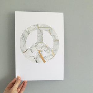 Peace sign wall art