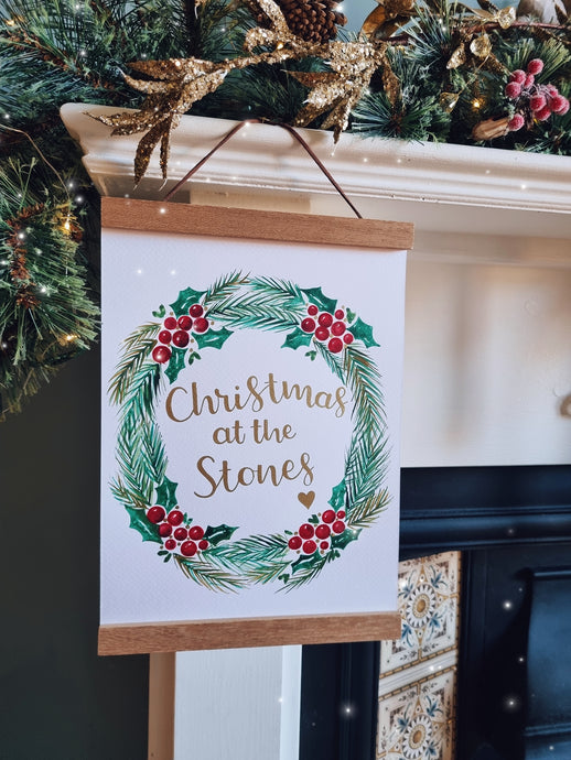 Christmas at the... personalised wreath