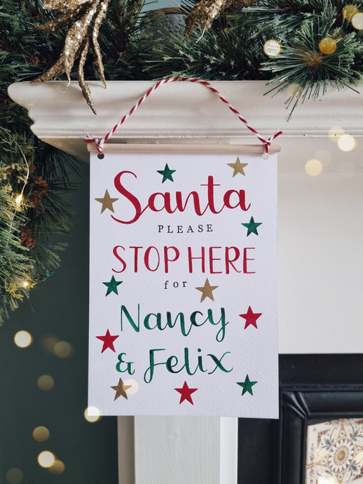 Personalised Santa Stop Sign