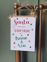 Load image into Gallery viewer, Personalised Santa Stop Sign