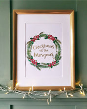 Load image into Gallery viewer, Christmas at the... personalised wreath