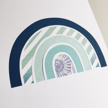 Load image into Gallery viewer, Rainbow papercut. Custom colours.