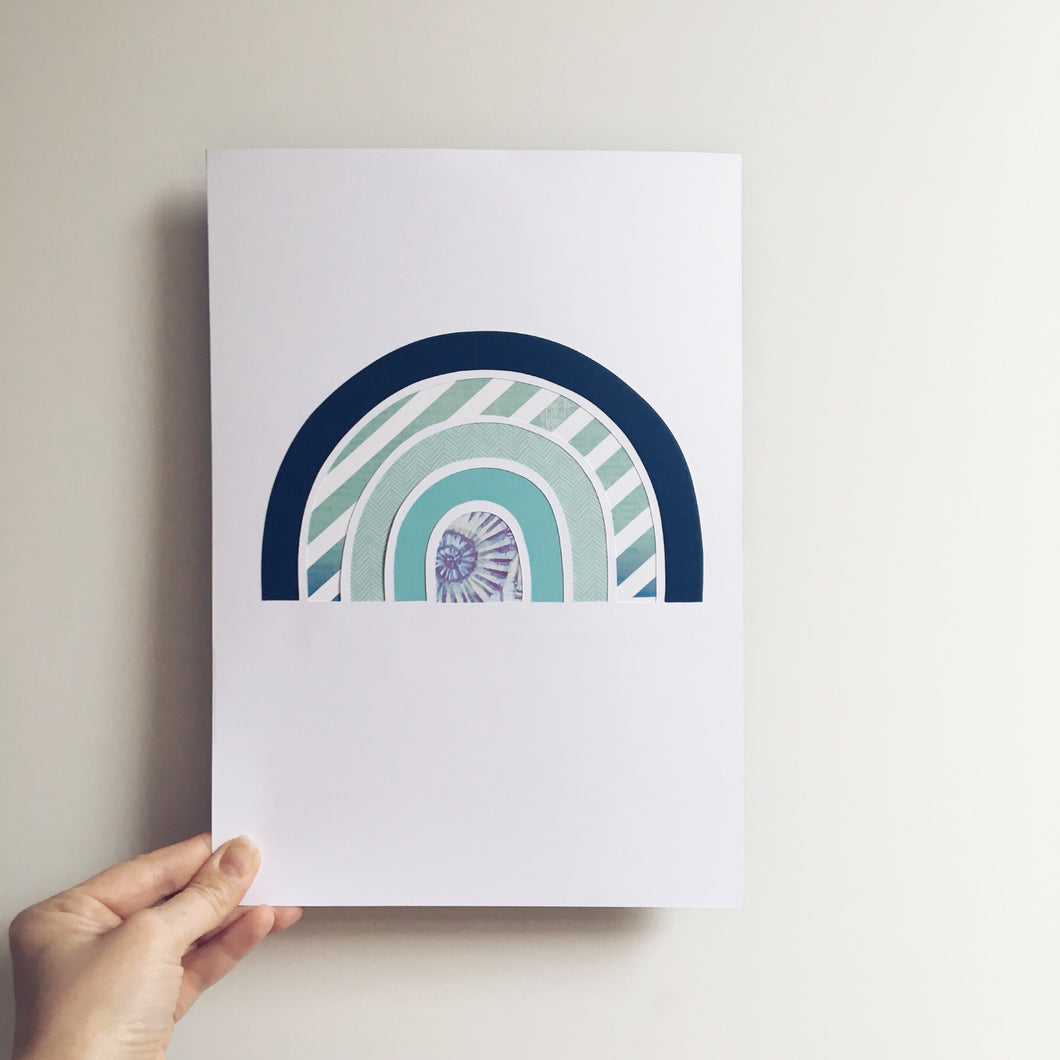 Rainbow papercut. Custom colours.