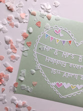 Load image into Gallery viewer, Personalised Wedding Papercut- Multi heart